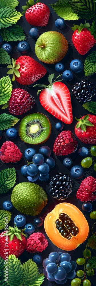 Fototapeta premium Abstract Fruit Arrangement