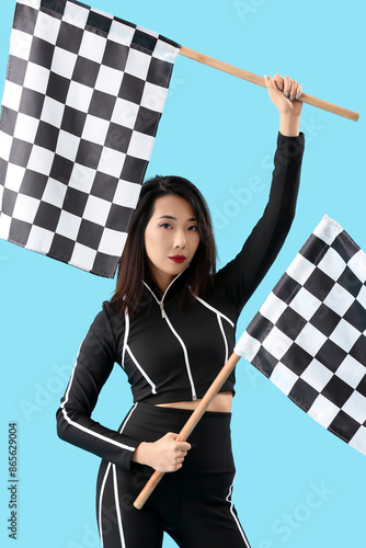 Beautiful Asian woman with ...