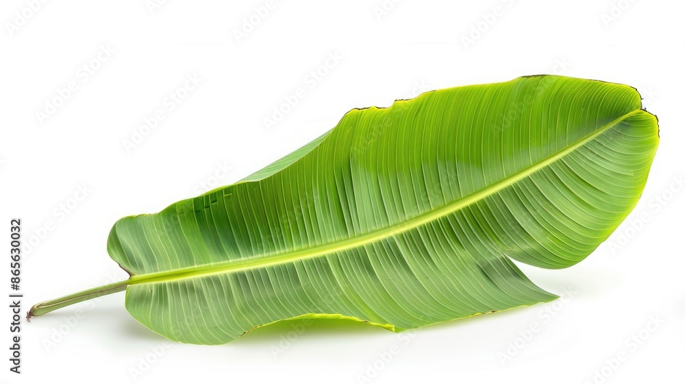 Fototapeta premium Isolated fresh banana leaf