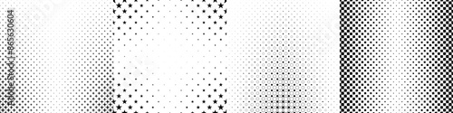 Monochrome geometrical pattern collection