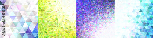 Abstract triangle polygon backgrounds with opacity