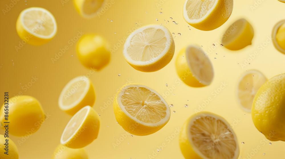 lemon slices background lemon slices background