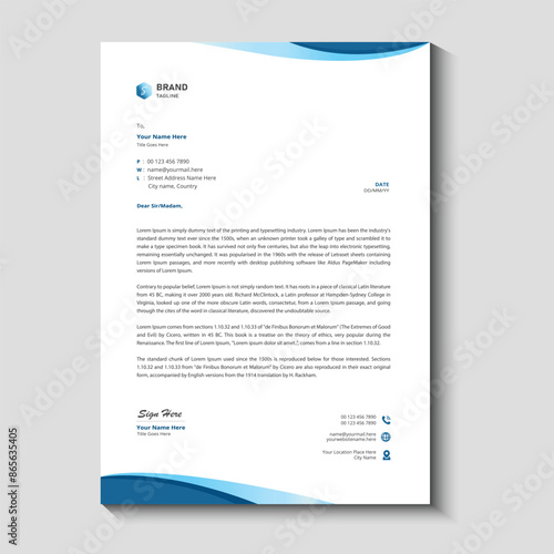 Professional creative letterhead template design