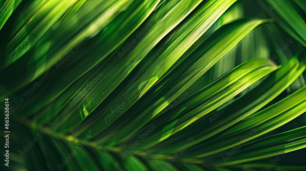 Green tropical plant close-up. Green tropical plant close-up.