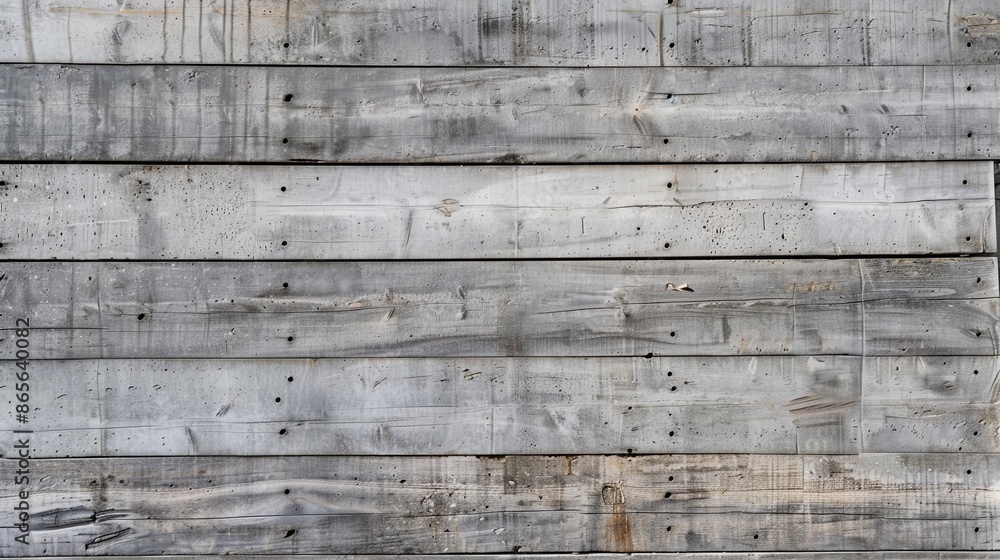 Weathered Concrete Wall With Horizontal Wood Plank Relief Weathered Concrete Wall With Horizontal Wood Plank Relief