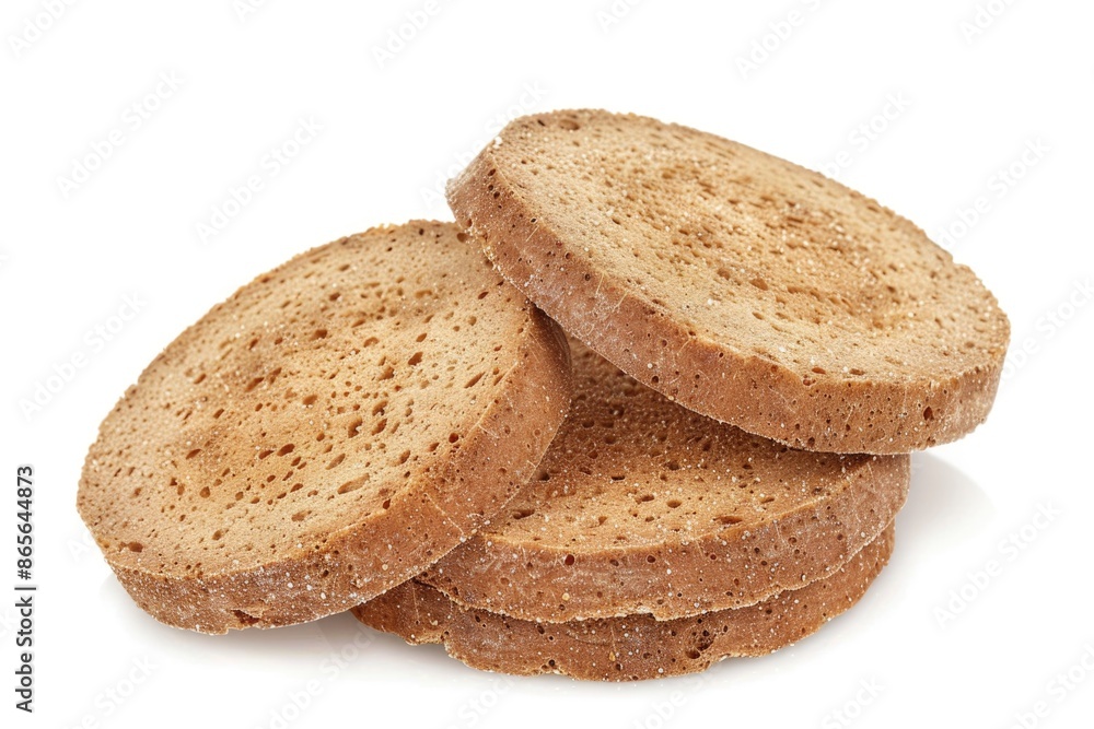 Three slices of bread stacked on top of each other, possibly for a sandwich or toast Three slices of bread stacked on top of each other, possibly for a sandwich or toast