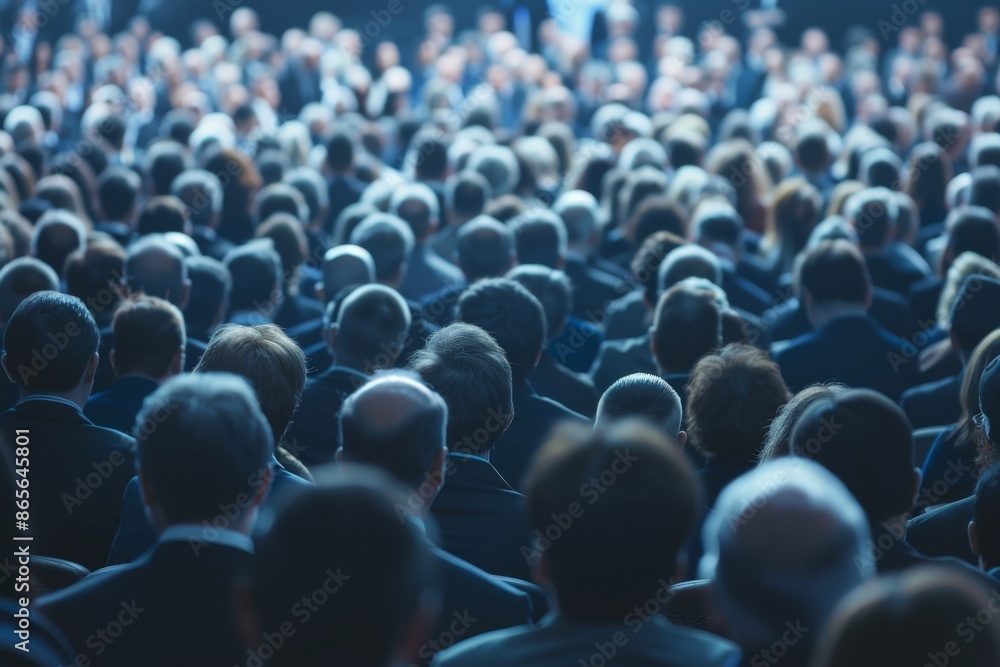 Obraz premium blurry image of a large audience in an event concept