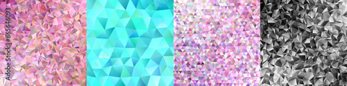 Chaotic triangle polygon background collection