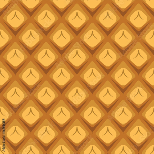 Simple seamless pattern with pineapple texture. Vector endless background for print, gift paper, fabric