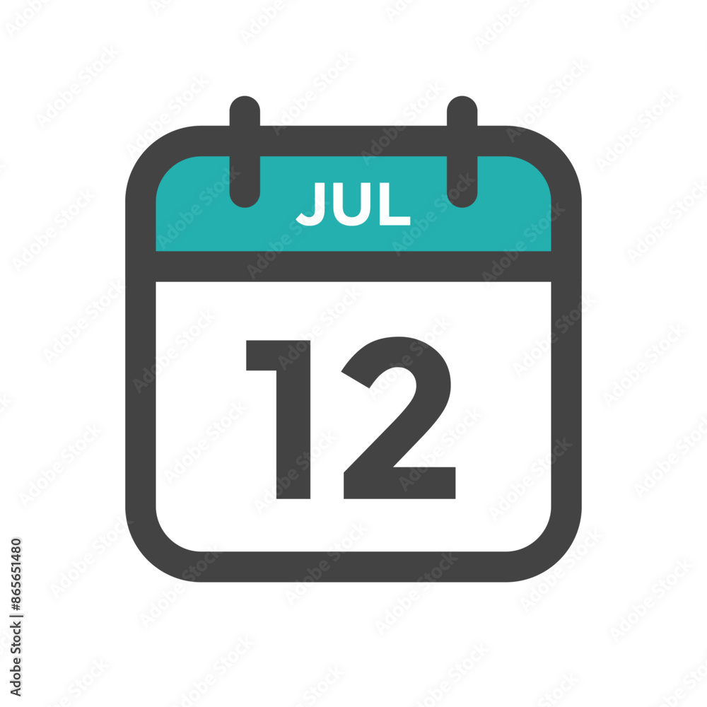 July 12 Calendar Day or Calender Date for Deadlines or Appointment July 12 Calendar Day or Calender Date for Deadlines or Appointment