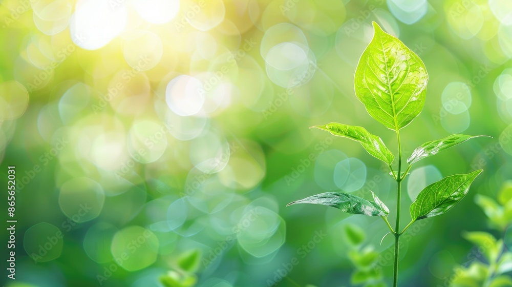 Green leaf concept on blurred bokeh background with copy space Green leaf concept on blurred bokeh background with copy space