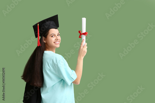 Happy female medical gradua...