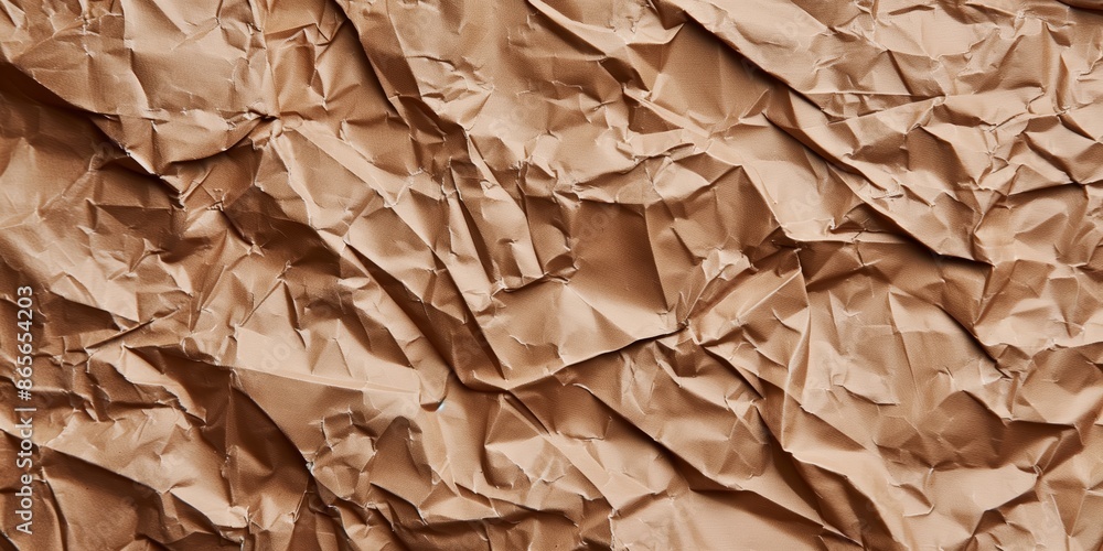 Crumpled brown paper texture showcasing a rustic and organic look with detailed wrinkles and folds, perfect for adding a natural and tactile element to designs. Crumpled brown paper texture showcasing a rustic and organic look with detailed wrinkles and folds, perfect for adding a natural and tactile element to designs.