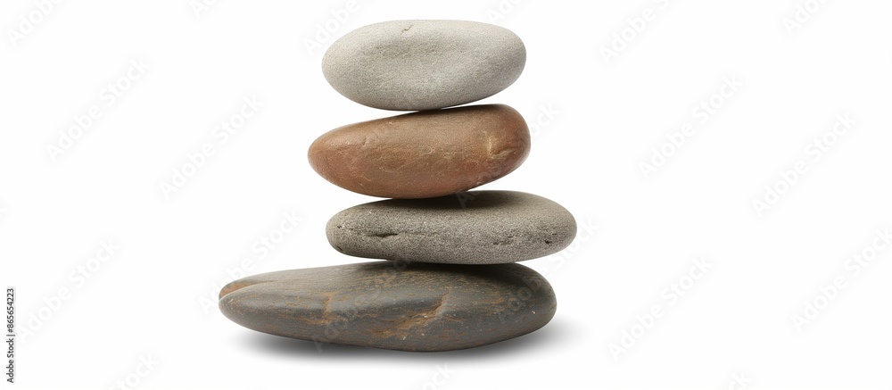 pile of stones isolated on white background. Balanced pyramid of pebbles on white background. pile of stones isolated on white background. Balanced pyramid of pebbles on white background.