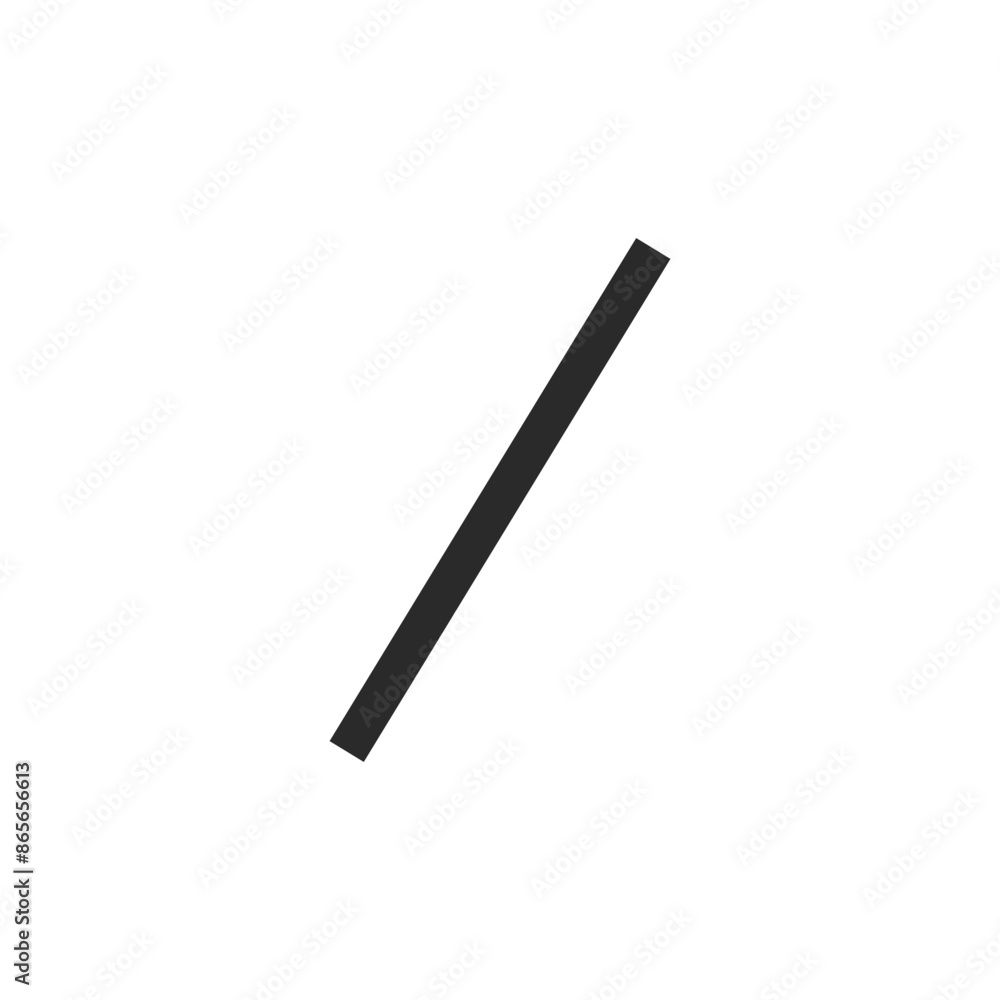 Division slash, linear style icon. division in mathematics. Editable stroke width. Division slash, linear style icon. division in mathematics. Editable stroke width.