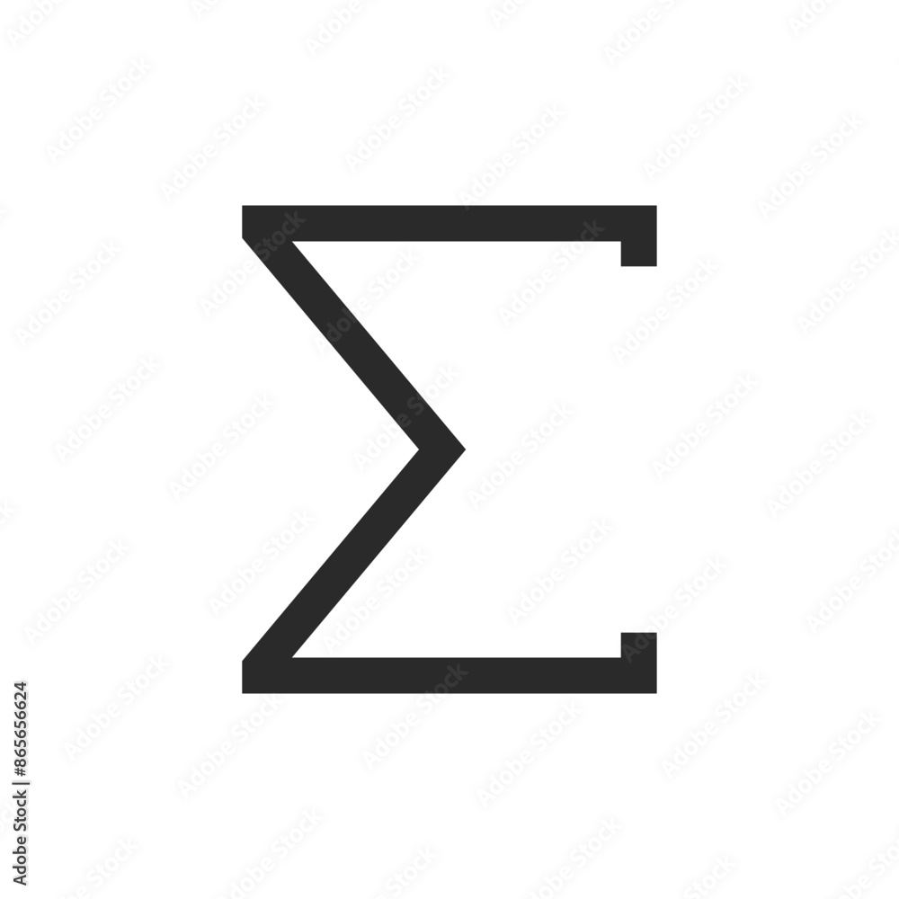 Summation symbol, linear style icon. summation operation in mathematics. Editable stroke width. Summation symbol, linear style icon. summation operation in mathematics. Editable stroke width.