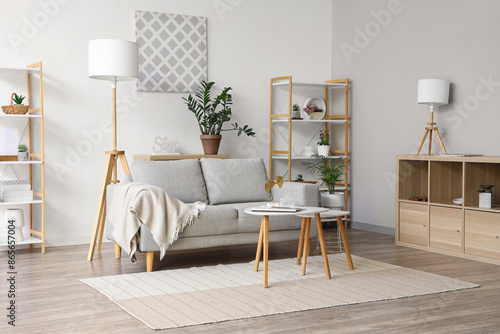 Interior of light living ro...