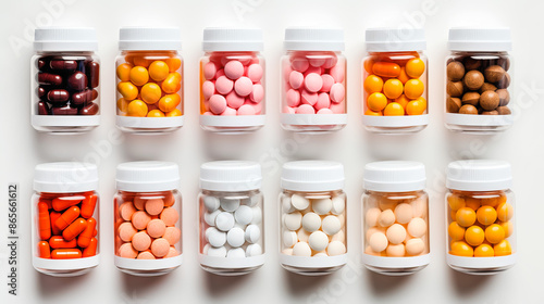 Wallpaper Mural Many different pills and drugs. Health and treatment concept. Ai art Torontodigital.ca