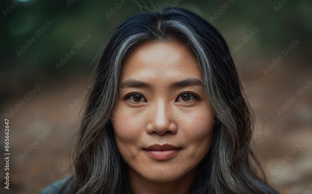 Portrait of a beautiful happy Asian woman over 40 years old Portrait of a beautiful happy Asian woman over 40 years old