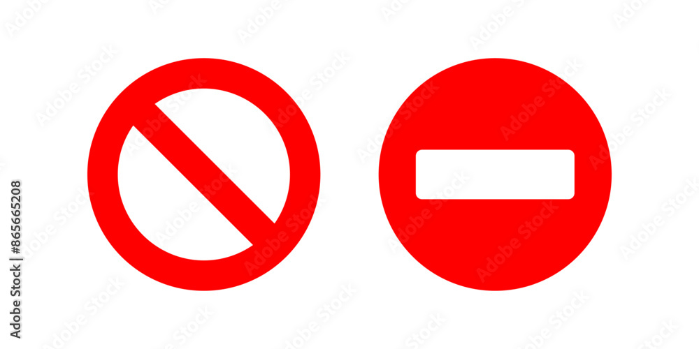 No Entry icon set. Forbidden Symbol. Strictly prohibited sign. for mobile concept and web design. vector illustration on white background No Entry icon set. Forbidden Symbol. Strictly prohibited sign. for mobile concept and web design. vector illustration on white background