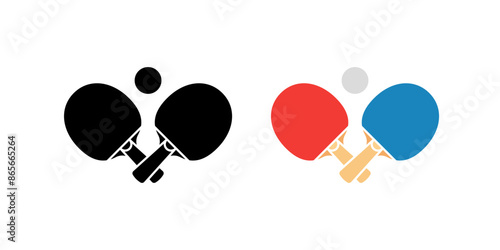 Ping pong icon set. Table tennis racket Symbol. Table tennis sign. for mobile concept and web design. vector illustration on white background