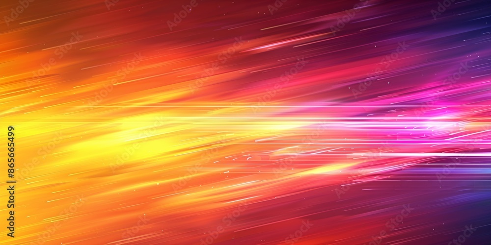 Obraz premium Gradient Wallpaper, Horizontal Color Streaks, Vibrant Design, Bright Gradient Background with Horizontal Streaks of Color and Dynamic Energy