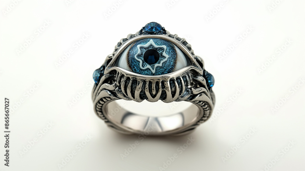 Ring. Unusual design, featuring a large, realistic eye set into the center. Ring. Unusual design, featuring a large, realistic eye set into the center.
