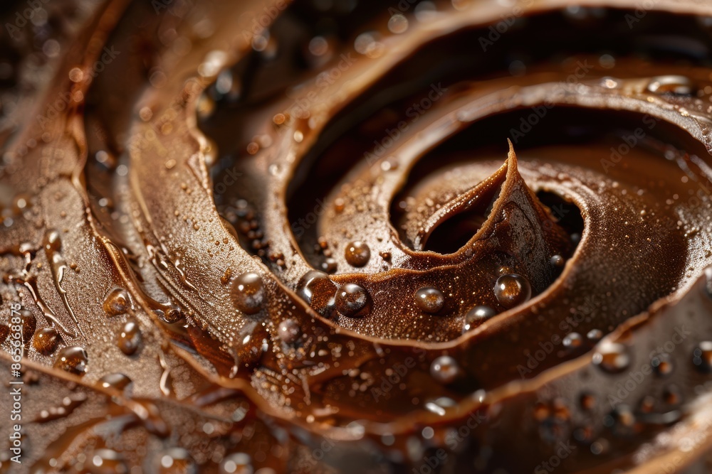 Closeup of a wet and shiny chocolate dessert Closeup of a wet and shiny chocolate dessert