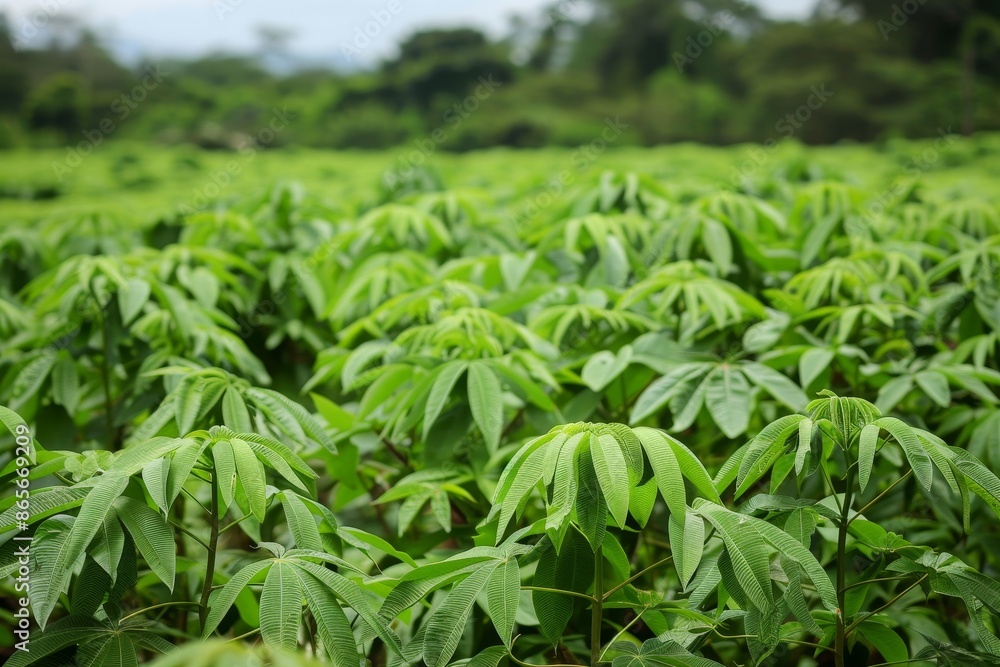 Cassava field in nature Cassava field in nature