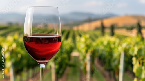 Wallpaper Mural glass of red wine in a vineyard Torontodigital.ca