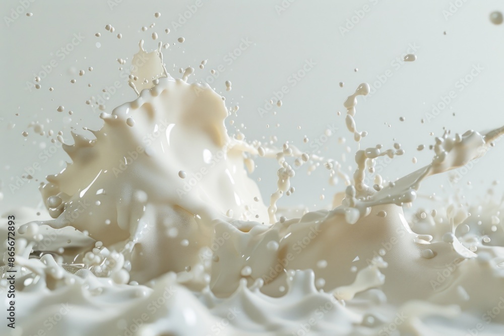 A simple splash of milk on a white surface, great for food or interior design images A simple splash of milk on a white surface, great for food or interior design images