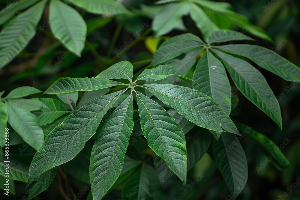 Cassava leaves growing in my garden Cassava leaves growing in my garden