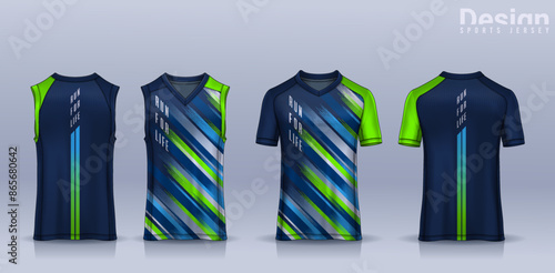 t-shirt sport design template, Soccer jersey mockup for football club, Running singlet,basketball Tank top.	