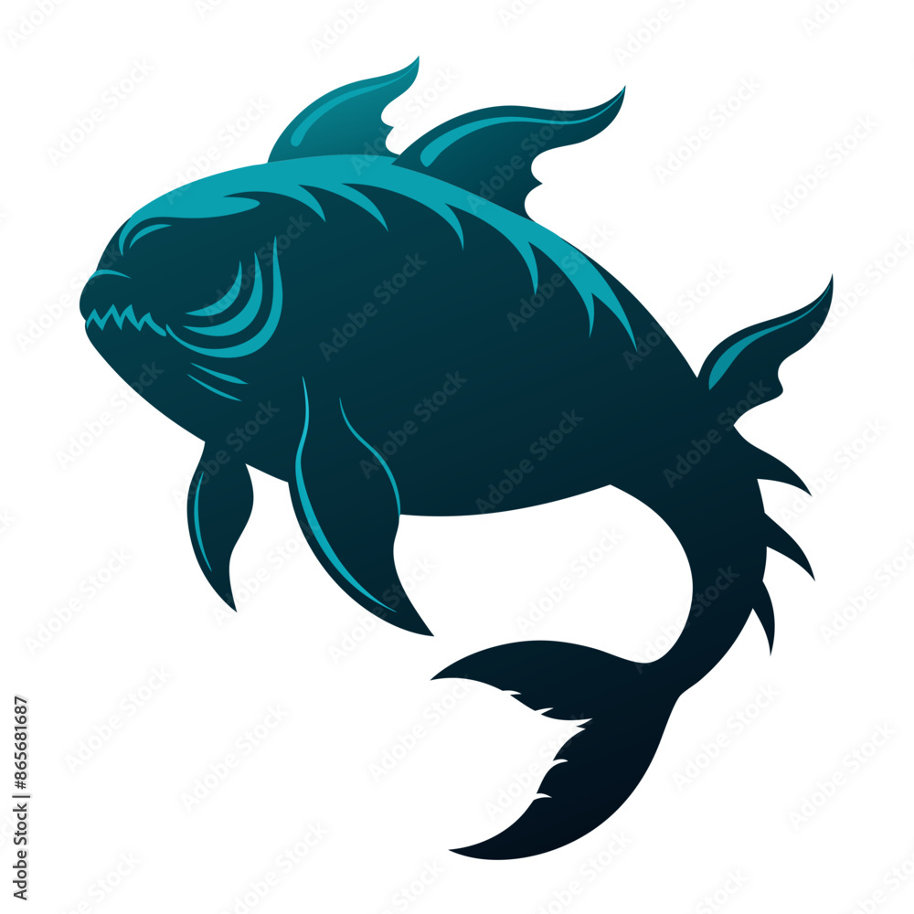 Fototapeta premium illustration of a shark