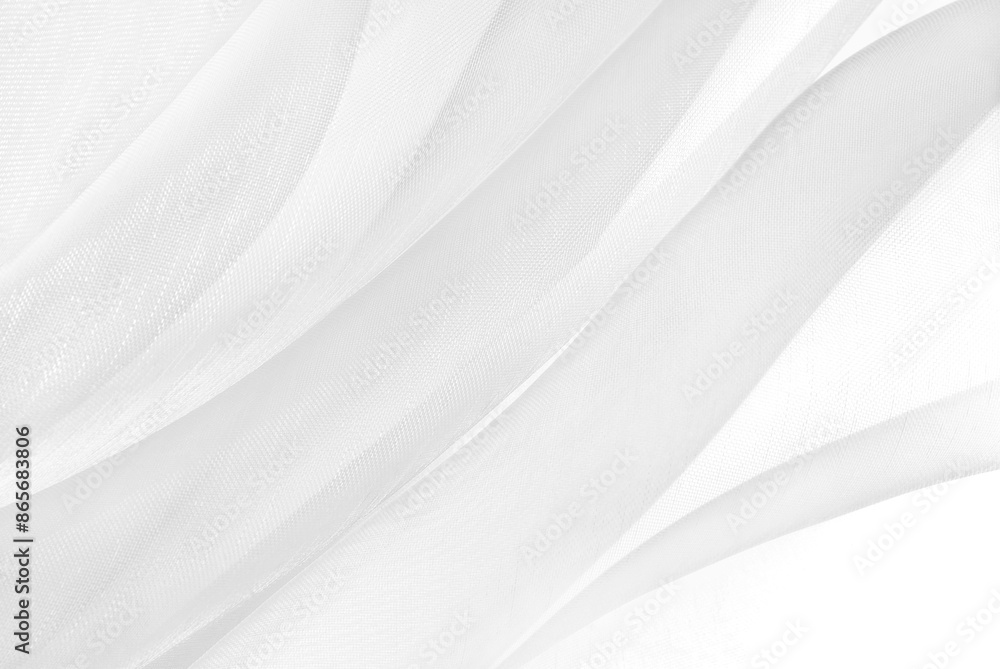 Obraz premium close up of the white organza fabric texture background