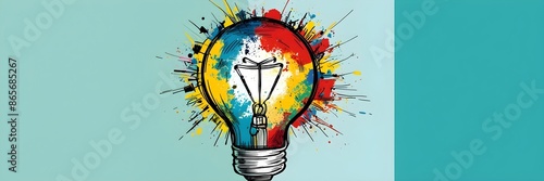 Creative Explosion - Artistic Light Bulb Concept