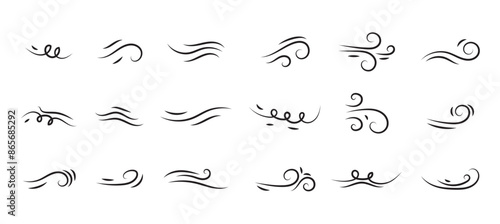 doodle wind illustration vector handrawn style, line art.