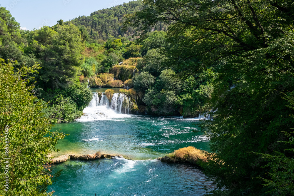 Krka National Lakes Waterfall, Croatia Krka National Lakes Waterfall, Croatia