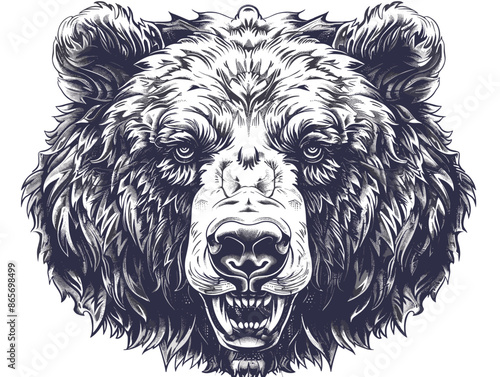 A bear with a menacing look on its face