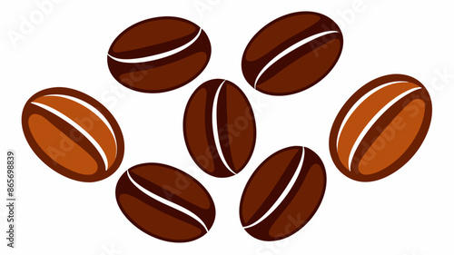 A variety of coffee beans arranged on a clean white surface