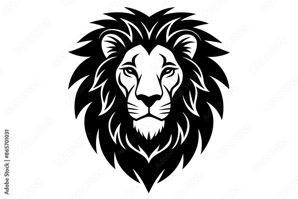 lion head silhouette vector illustration lion head silhouette vector illustration