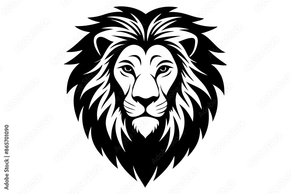 lion head silhouette vector illustration lion head silhouette vector illustration