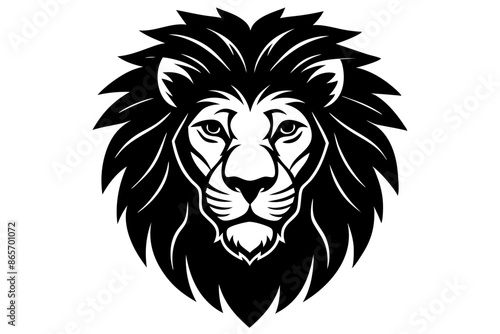 lion head silhouette vector illustration