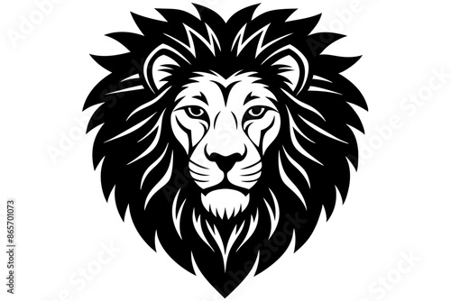 lion head silhouette vector illustration