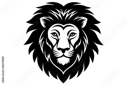 lion head silhouette vector illustration