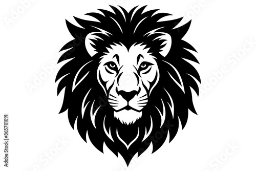 lion head silhouette vector illustration