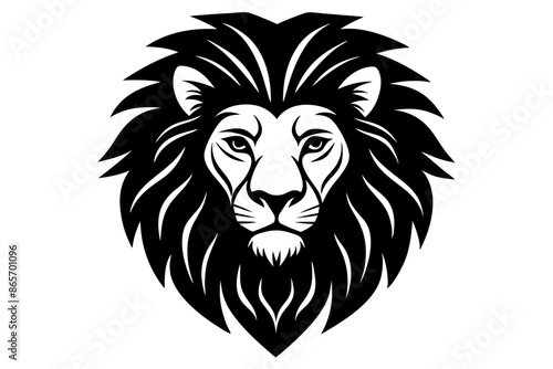 lion head silhouette vector illustration