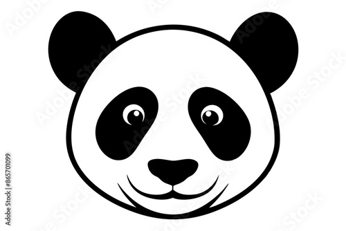 panda animal silhouette vector illustration