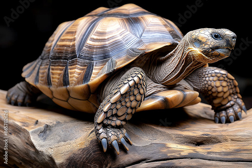 Ploughshare Tortoise in natural environment photo