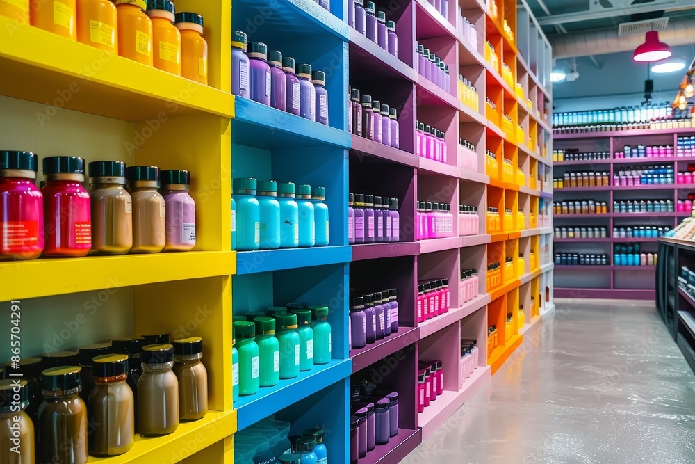Organized Shelves in a Small Business - High Resolution and Realistic View of Neat Arrangement Organized Shelves in a Small Business - High Resolution and Realistic View of Neat Arrangement